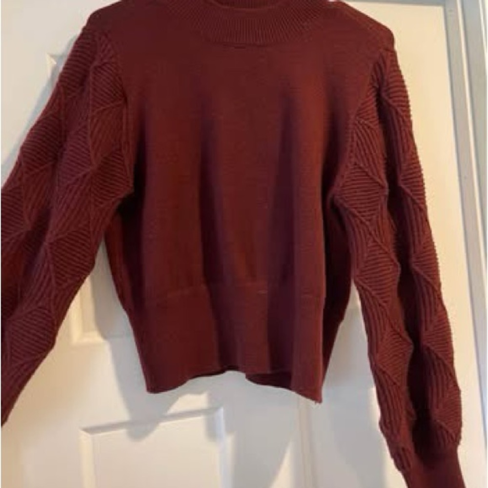 Elegant Maroon Crew Neck Sweater